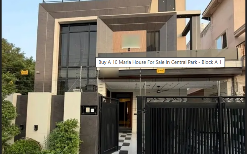 Buy A 10 Marla House For Sale In Central Park – Block A