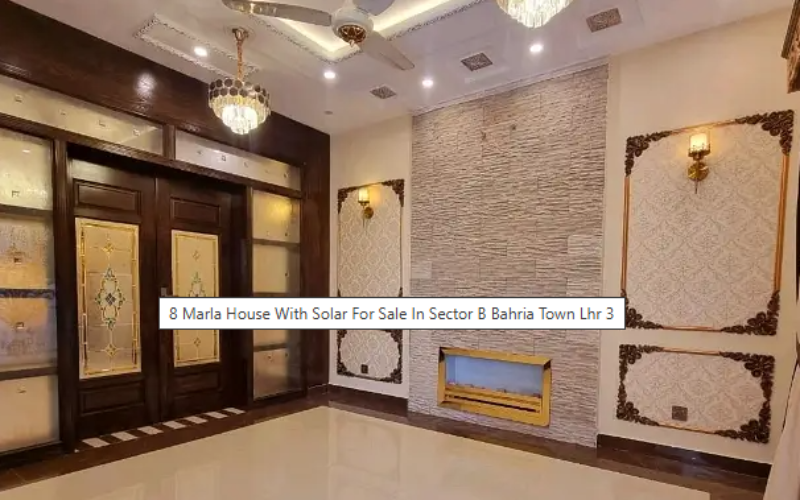 8 Marla House With Solar For Sale In Sector B Bahria Town Lhr