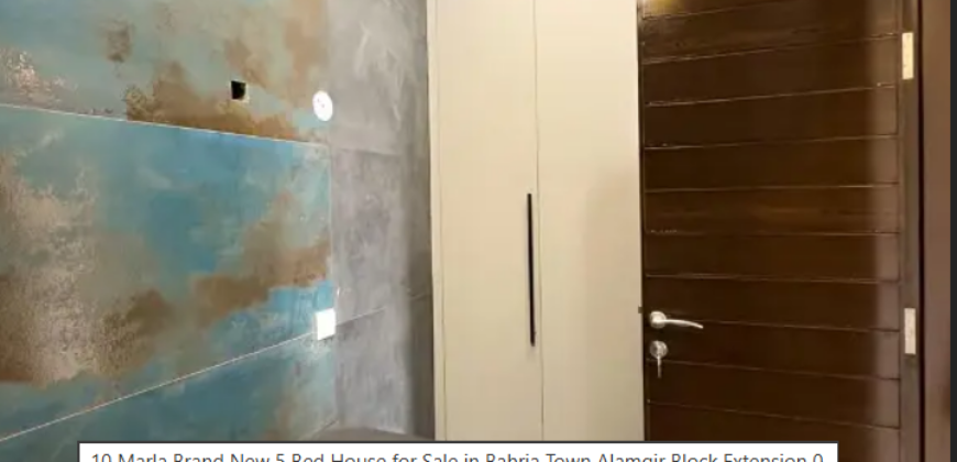 10 Marla Brand New 5 Bed House for Sale in Bahria Town Alamgir Block Extension