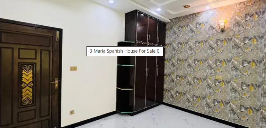 3 Marla Spanish House For Sale