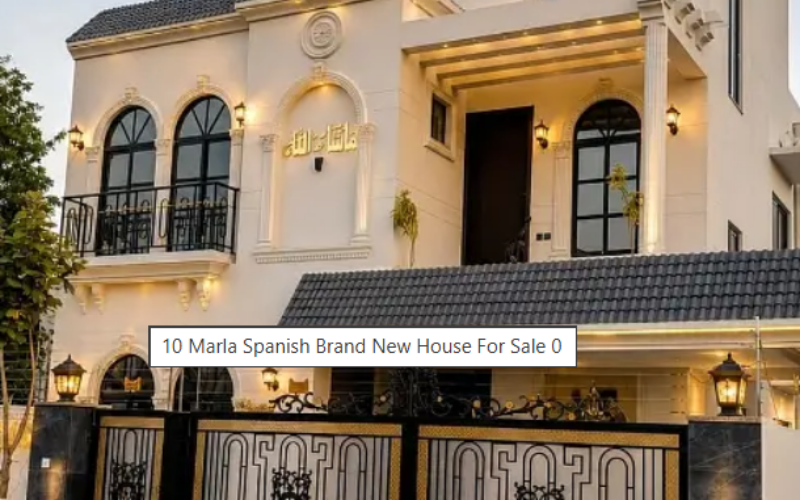 10 Marla Spanish Brand New House For Sale