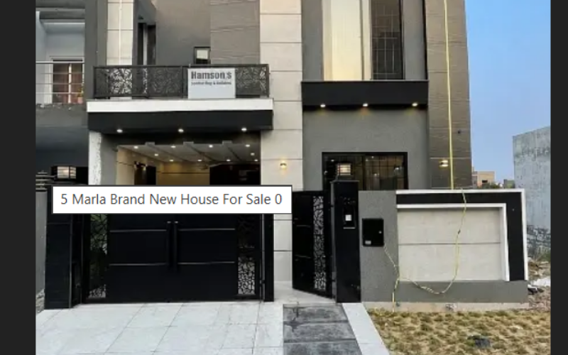 5 Marla Brand New House For Sale, OLC block A Lahore