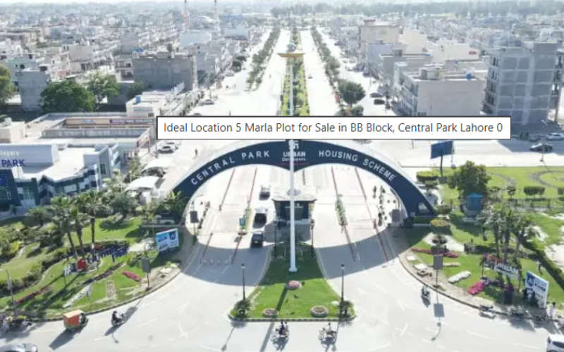 Ideal Location 5 Marla Plot for Sale in A1 Block, Central Park Lahore