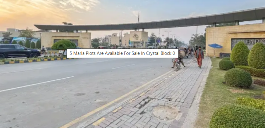 5 Marla Plots Are Available For Sale In Crystal Block Park View City – Crystal Block, Lahore