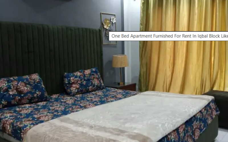 One Bed Apartment Furnished For Rent In Iqbal Block Like New Family Building