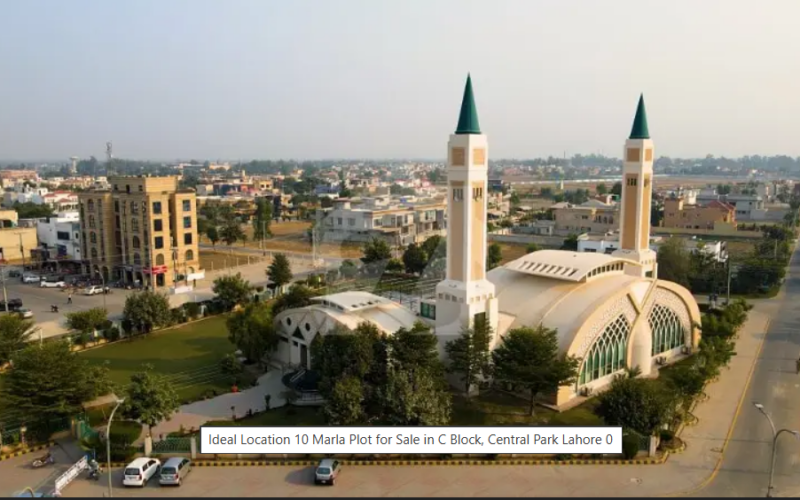 Ideal Location 10 Marla Plot for Sale in C Block, Central Park Lahore