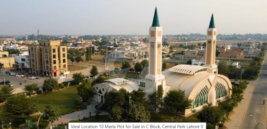 Ideal Location 10 Marla Plot for Sale in C Block, Central Park Lahore