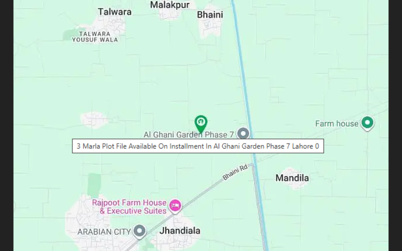 3 Marla Plot File Available On Installment In Al Ghani Garden Phase 7 Lahore
