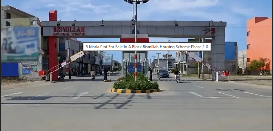 5 Marla Plot For Sale In A Block Bismillah Housing Scheme Phase 1