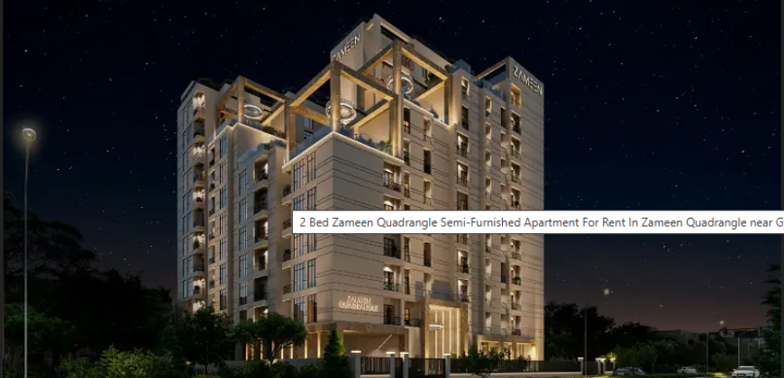2 Bed Zameen Quadrangle Semi-Furnished Apartment For Rent In Zameen Quadrangle near Gym Khana Club