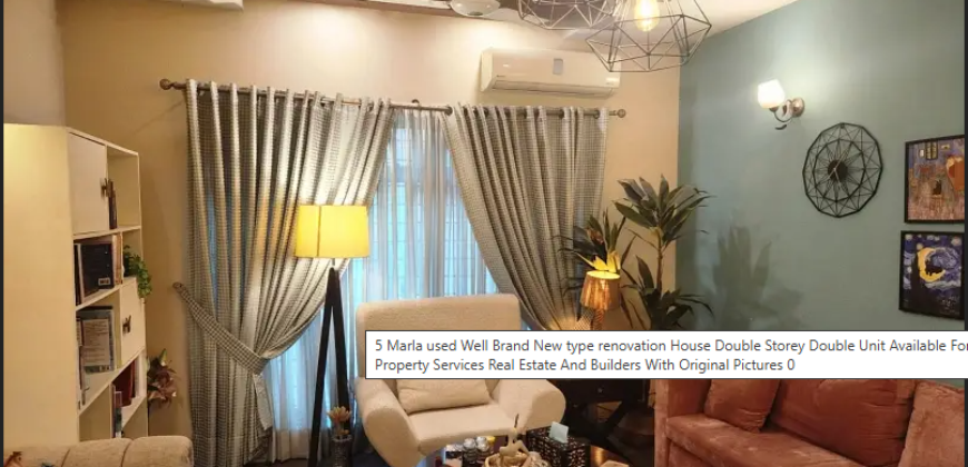 5 Marla used Well Brand New type renovation House Double Storey Double Unit Available For Rent In Johar Town Lahore By Fast Property Services Real Estate And Builders With Original Pictures