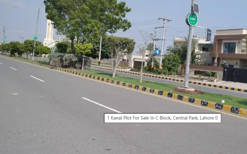 1 Kanal Plot For Sale In C Block, Central Park, Lahore
