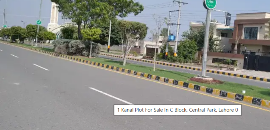 1 Kanal Plot For Sale In C Block, Central Park, Lahore